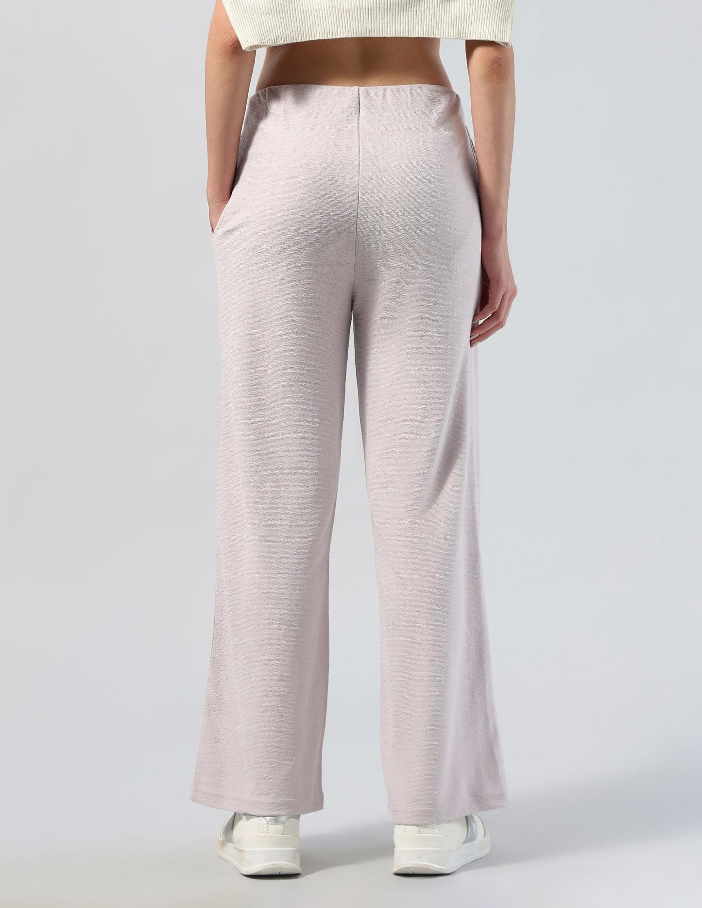 U.S. Polo ASSN. Textured Straight Fit Lounge Trousers (UWAW25TRO156_Pink_24)