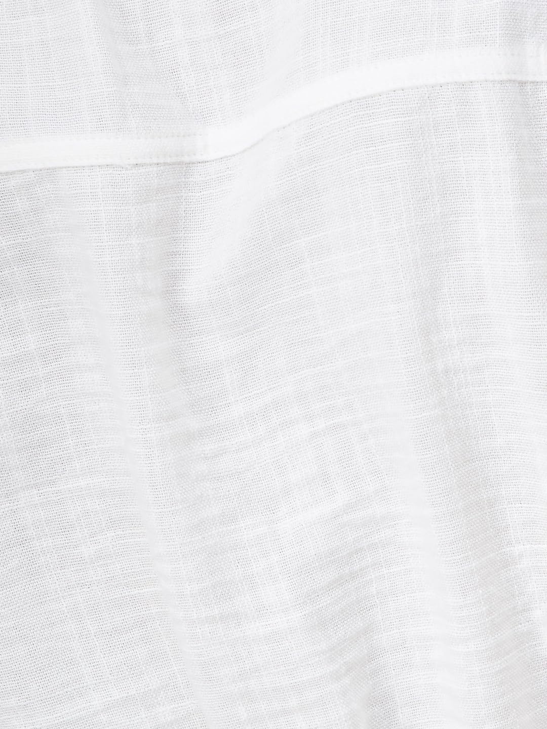 Max Women Solid A-line Belted Dress (Off White_S)