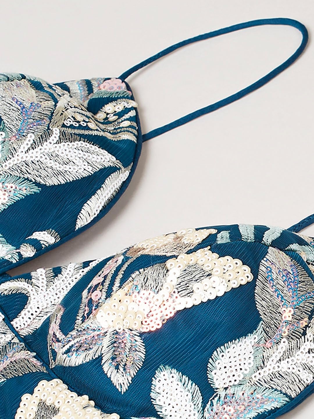 Zeel Clothing Women's Sequins Embroidered Fabric Soft Net Lehenga Choli With Dupatta (6032-Blue-Wedding-Stylish-Lehenga-Choli-Latest; Free Size), Customizable Length