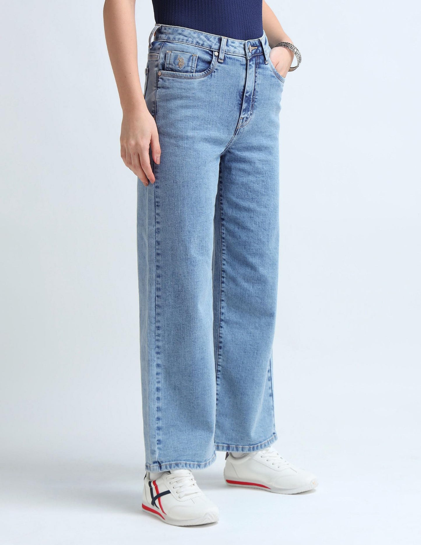 U.S. POLO ASSN. Women's Loose Jeans (UWAW24JEN161_Blue