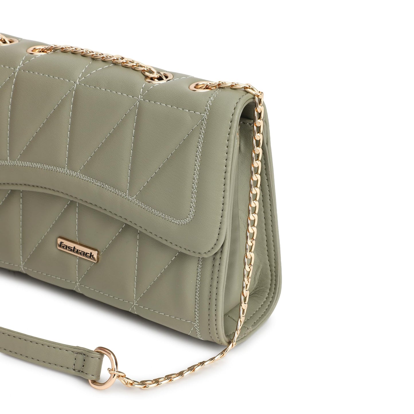 Fastrack Structured Quilted Sling Bag For Women, Ladies and Girls | Made Up of Premium Semi PU Leather Material