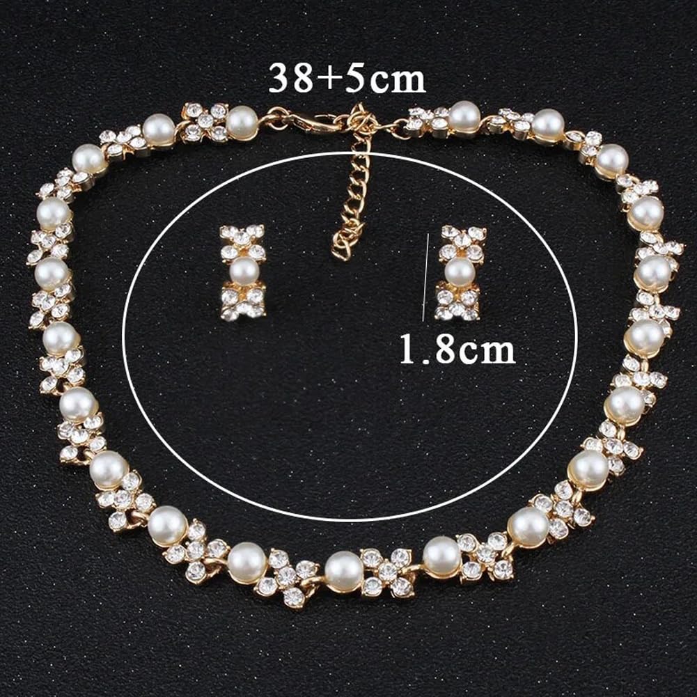 Shining Diva Fashion Necklace Jewellery Set for Women Latest Stylish Design Fancy Pearl Choker (15219s)