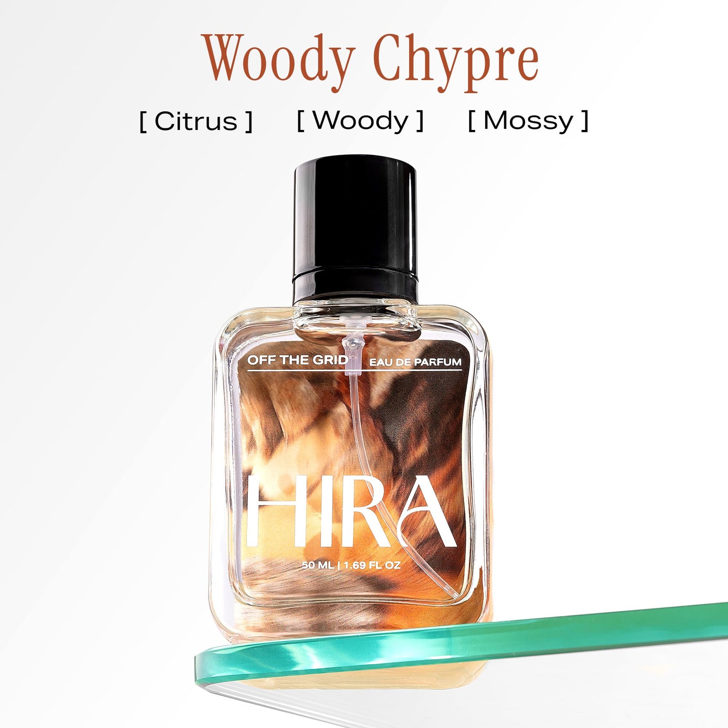 HIRA Off The Grid Perfume for Men | Perfume for Men Long Lasting Smell | Best Men Perfume with Earthy & Citrus Notes | Fresh Everyday Fragrance | 50ml Eau De Parfum for Men