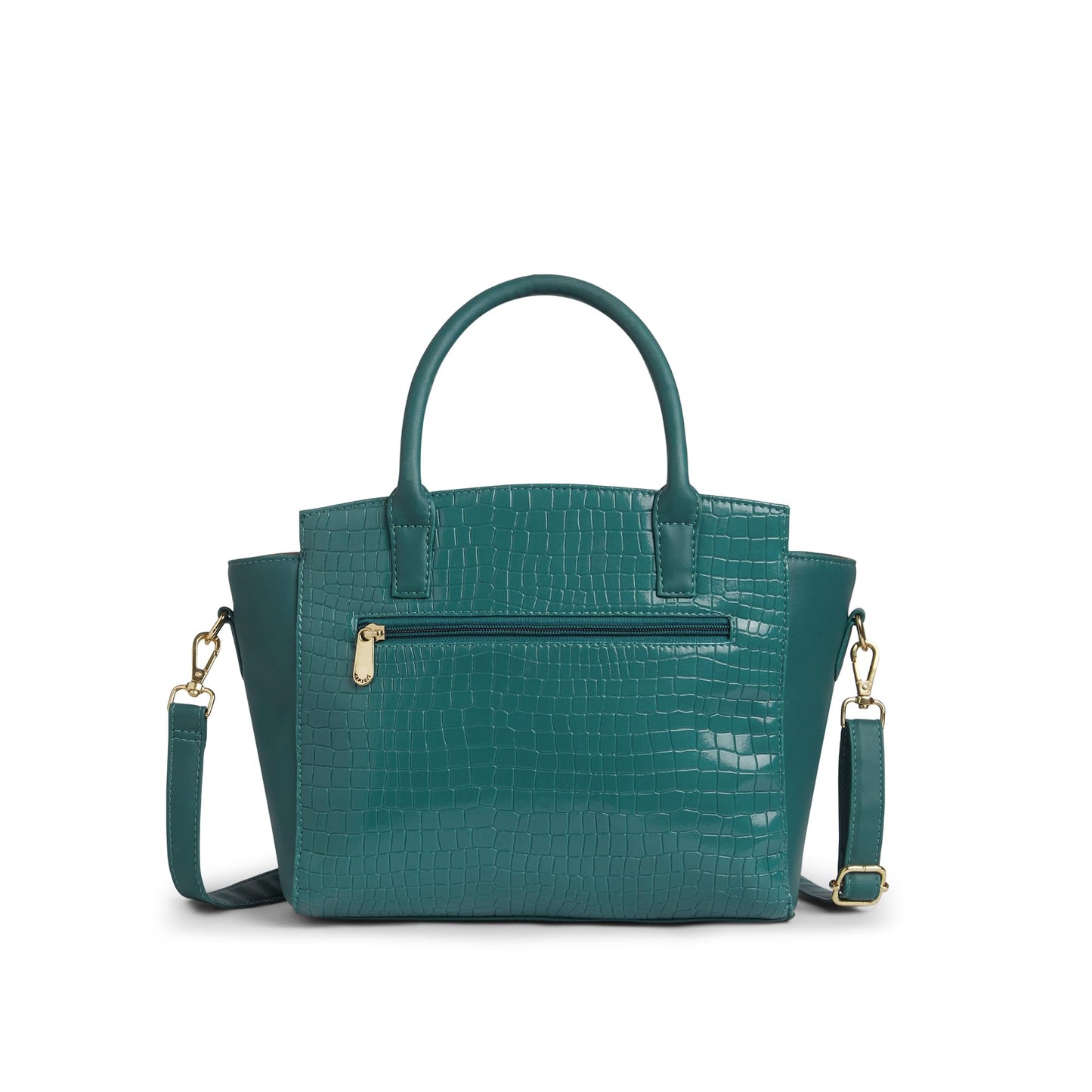 Caprese Suzie Satchel Medium Bag for Women with Adjustable & Detachable Strap, Multiple Compartments & Zip Closure | Versatile Shoulder,Crossbody & Hand Bag for Work, Travel & Everyday Use (Teal Blue)