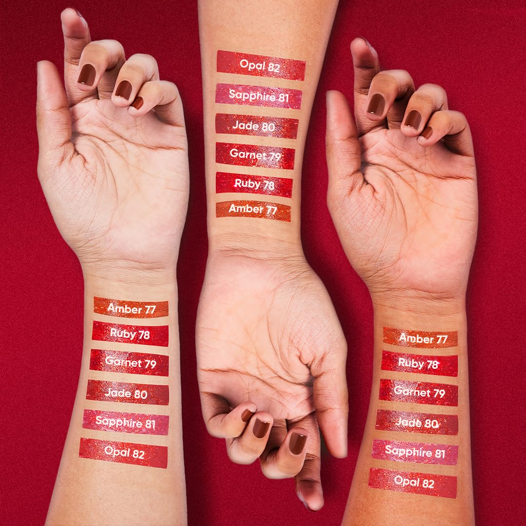 Charmacy Milano Diamond Rush - Amber 77, Creamy & Lightweight Lipstick, Long-Lasting Lipstick, Luxe Shimmer & Matt Finish, 3.8 Gms