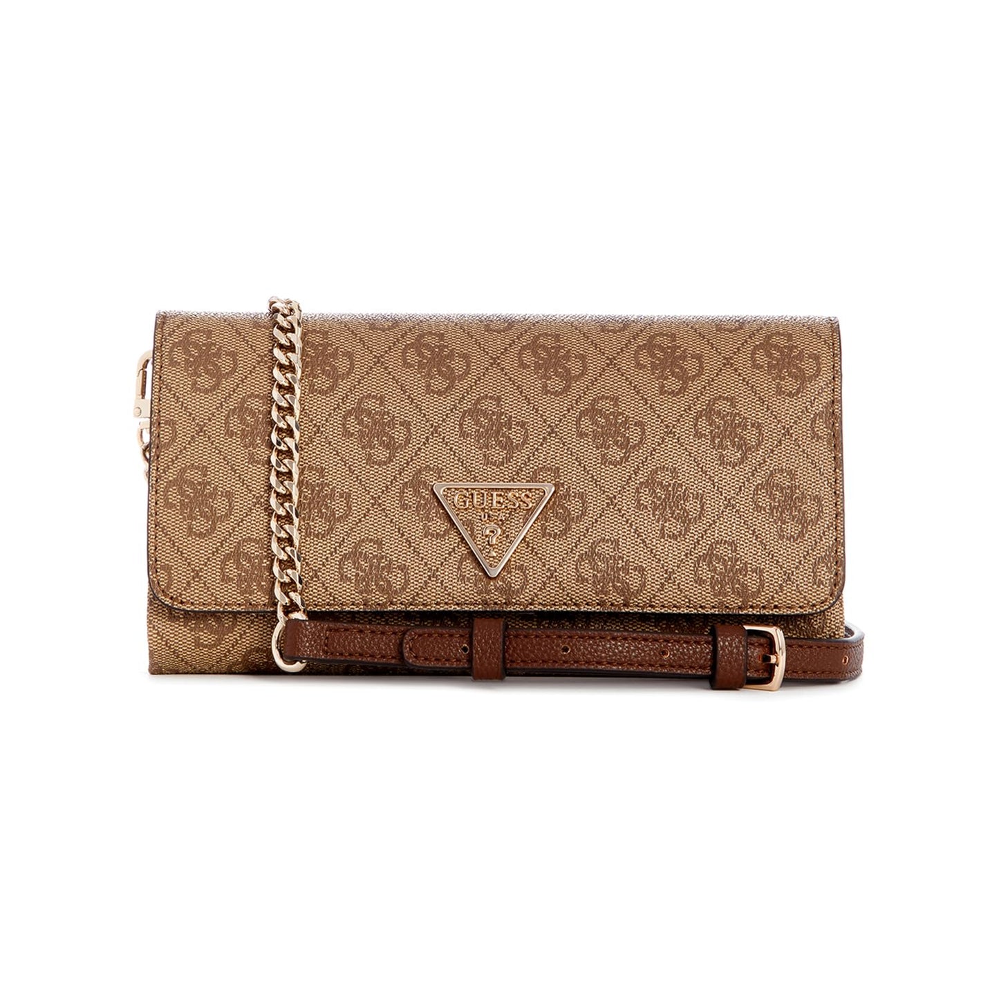 Guess Women's Latte Logo/Brown Printed Crossbody Bag| Ladies Purse Handbags | Gift For Ladies