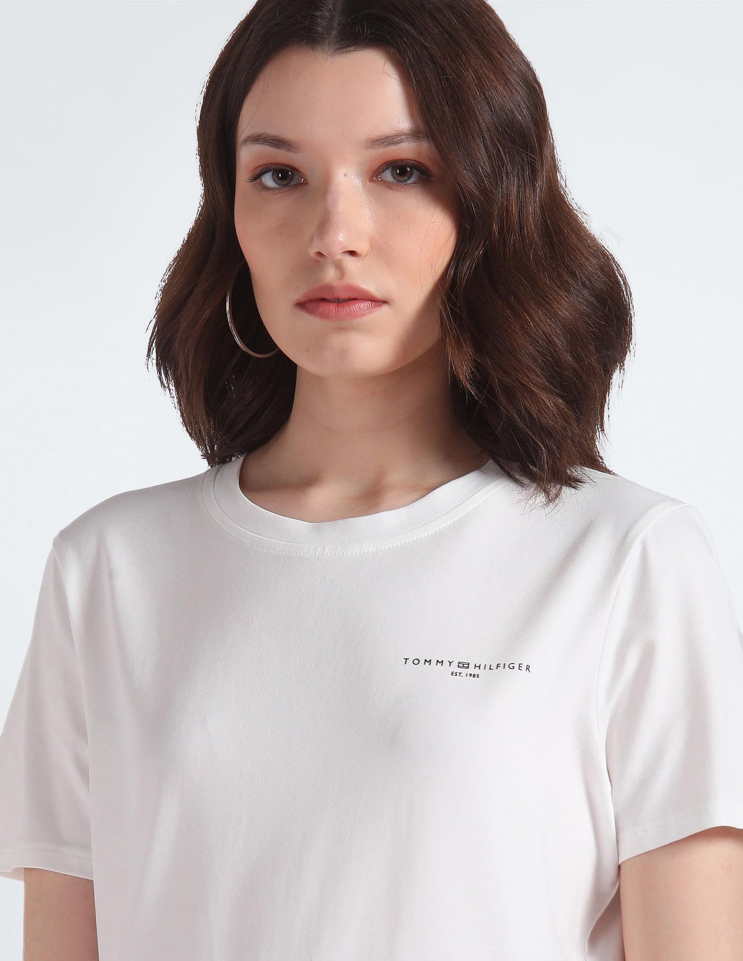 Tommy Hilfiger Womens White Color T-Shirt (0)