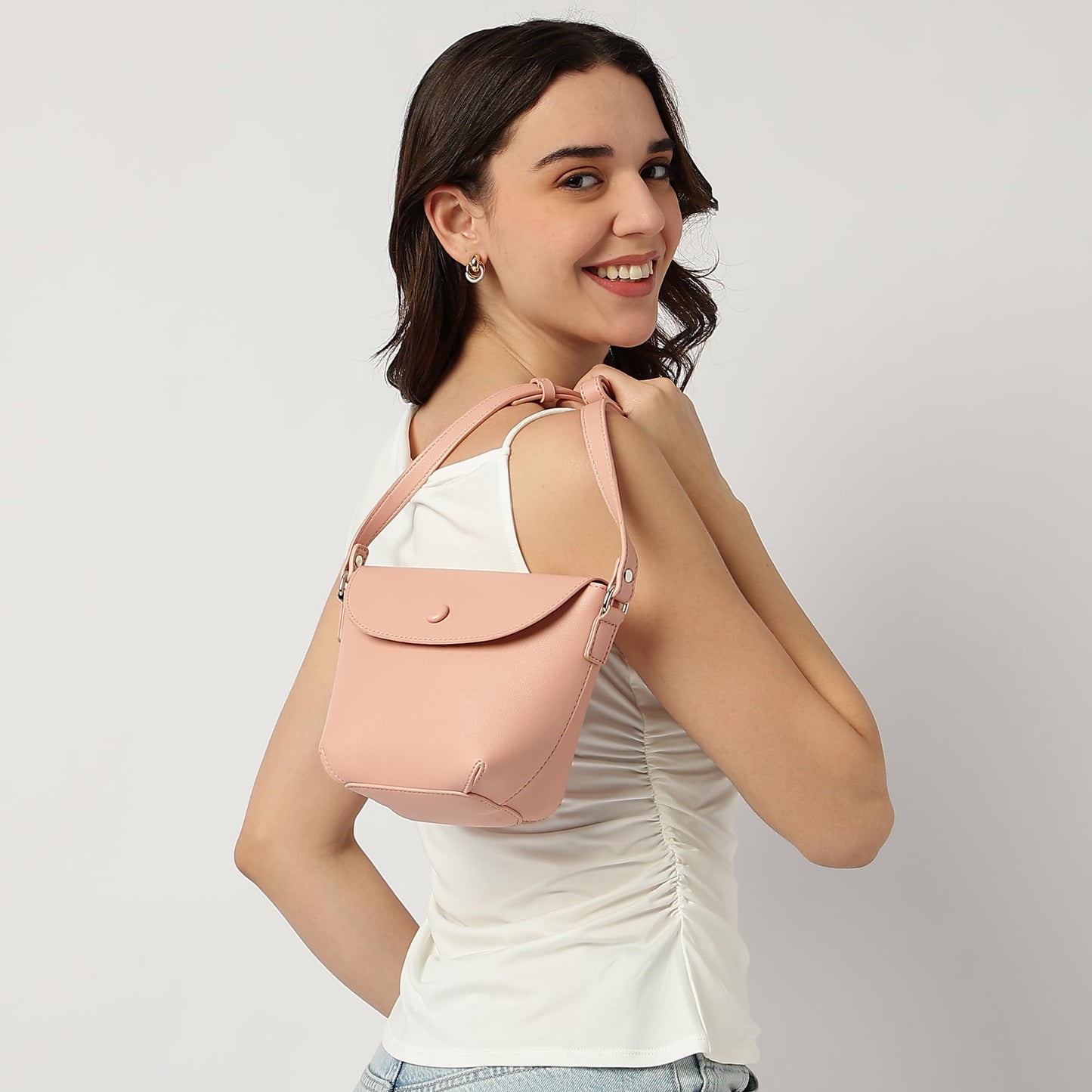 Fastrack Catch Me If You Can Sling Bag for Women | Small Size with Flap and Button Lock, Adjustable Strap | Stylish, Functional Sling Bag for On-the-Go