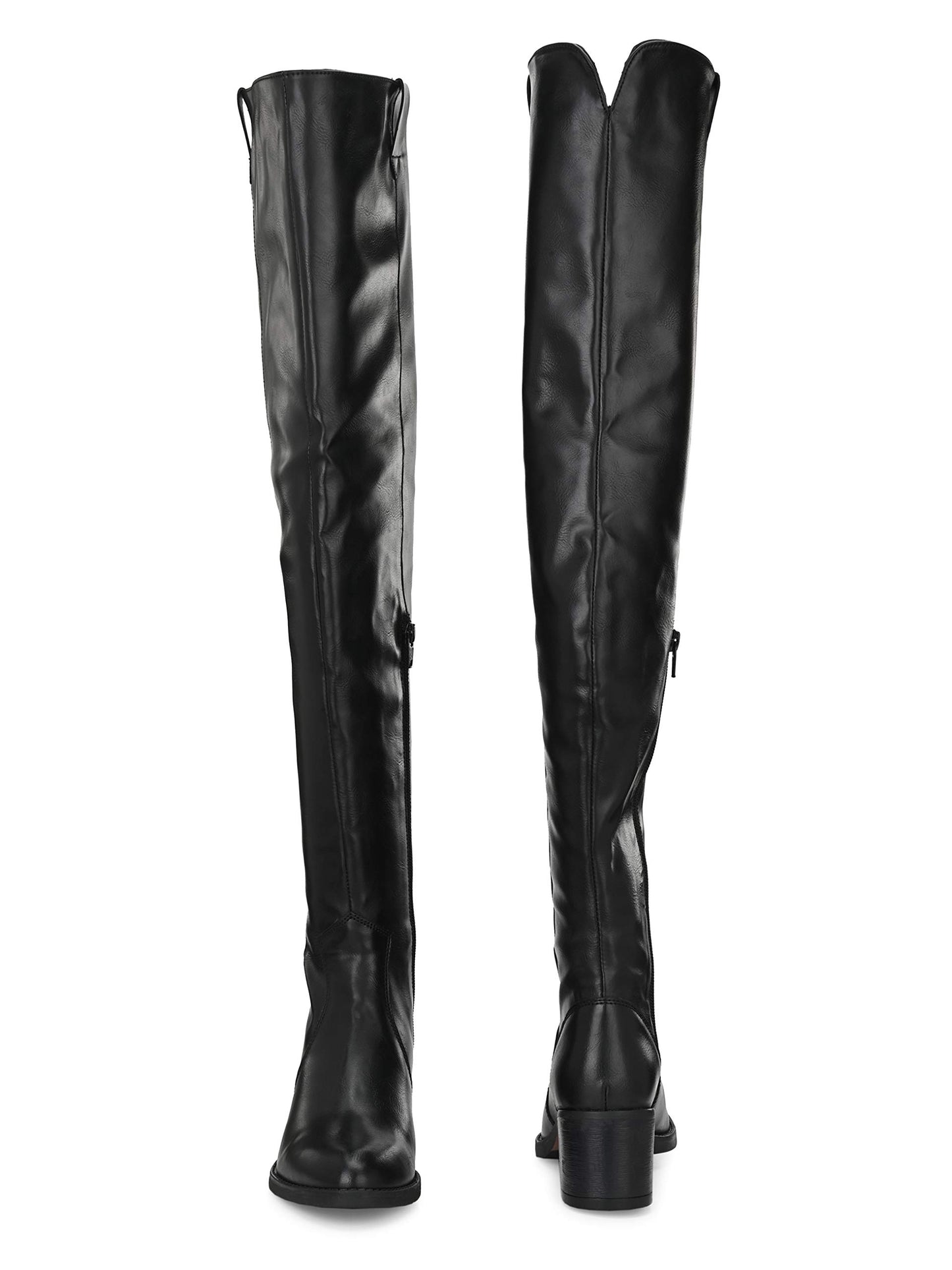 Delize Women's Thigh high Boots (Black, Numeric_6)