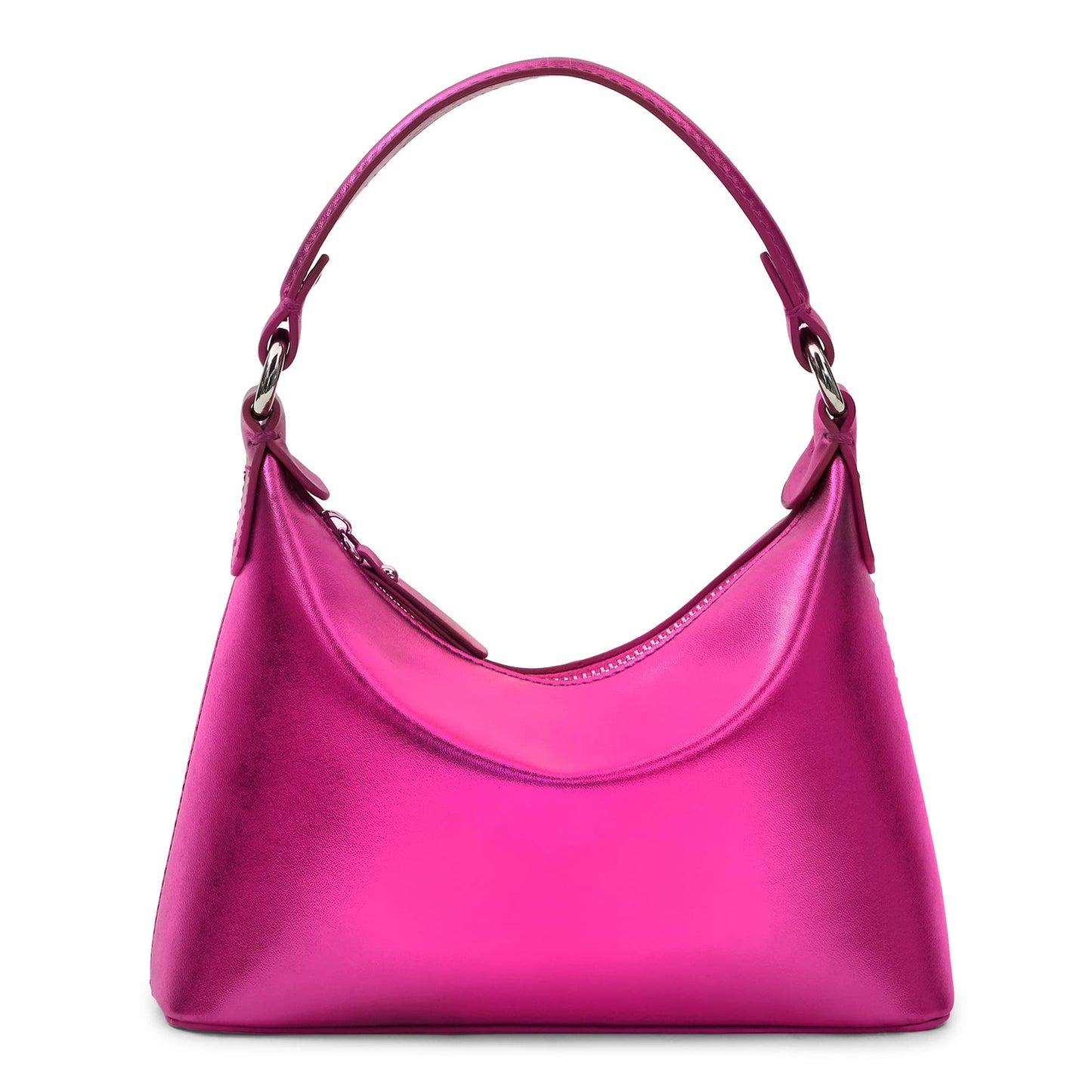 Miraggio Womens Fionn Metallic Sling Bag With Relaxed Fit Top Handle (Metallic Pink)