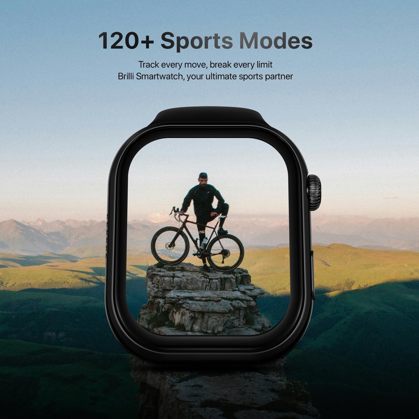 Fire-Boltt Brillia Smart Watch 2.02” Super AMOLED Display, Bluetooth Calling, SpO2, Heart Rate Monitor, 120+ Sports Modes, Fitness Tracker, Voice Assistant, Smart Watch for Man & Women– Black