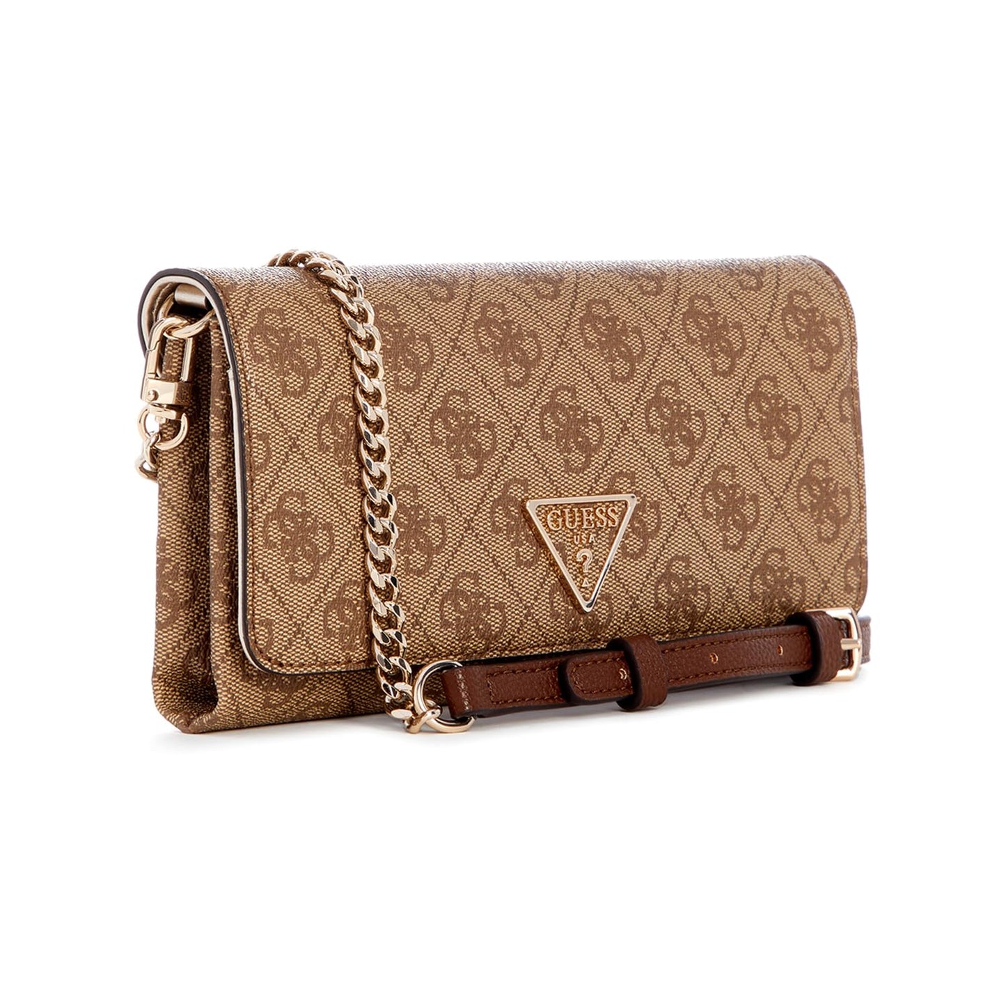 Guess Women's Latte Logo/Brown Printed Crossbody Bag| Ladies Purse Handbags | Gift For Ladies