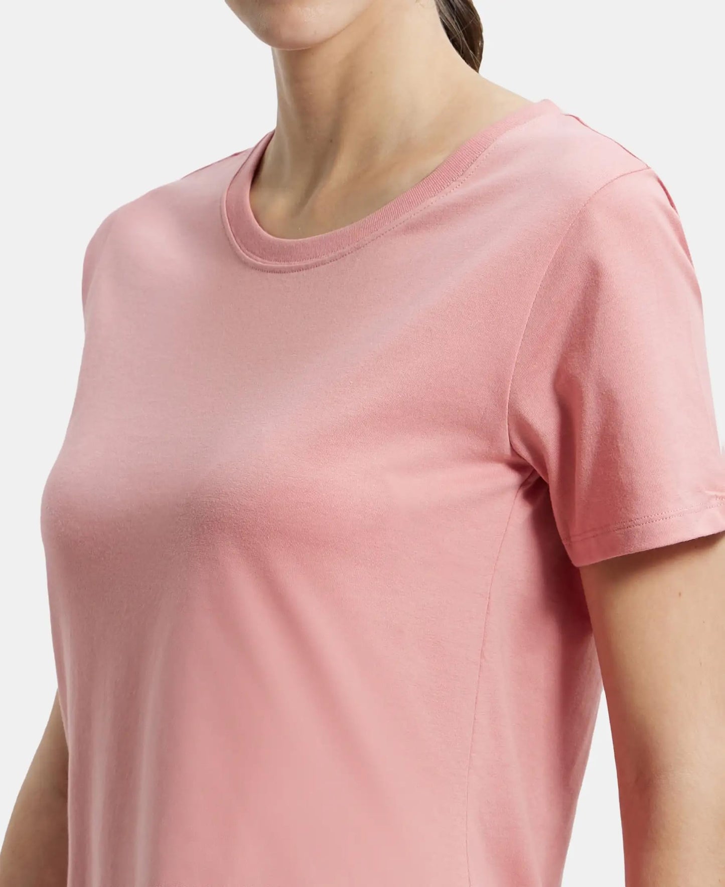 Jockey Crew Neck Relaxed Fit T-Shirt For Women Aw88_Brandied Apricot_Xl