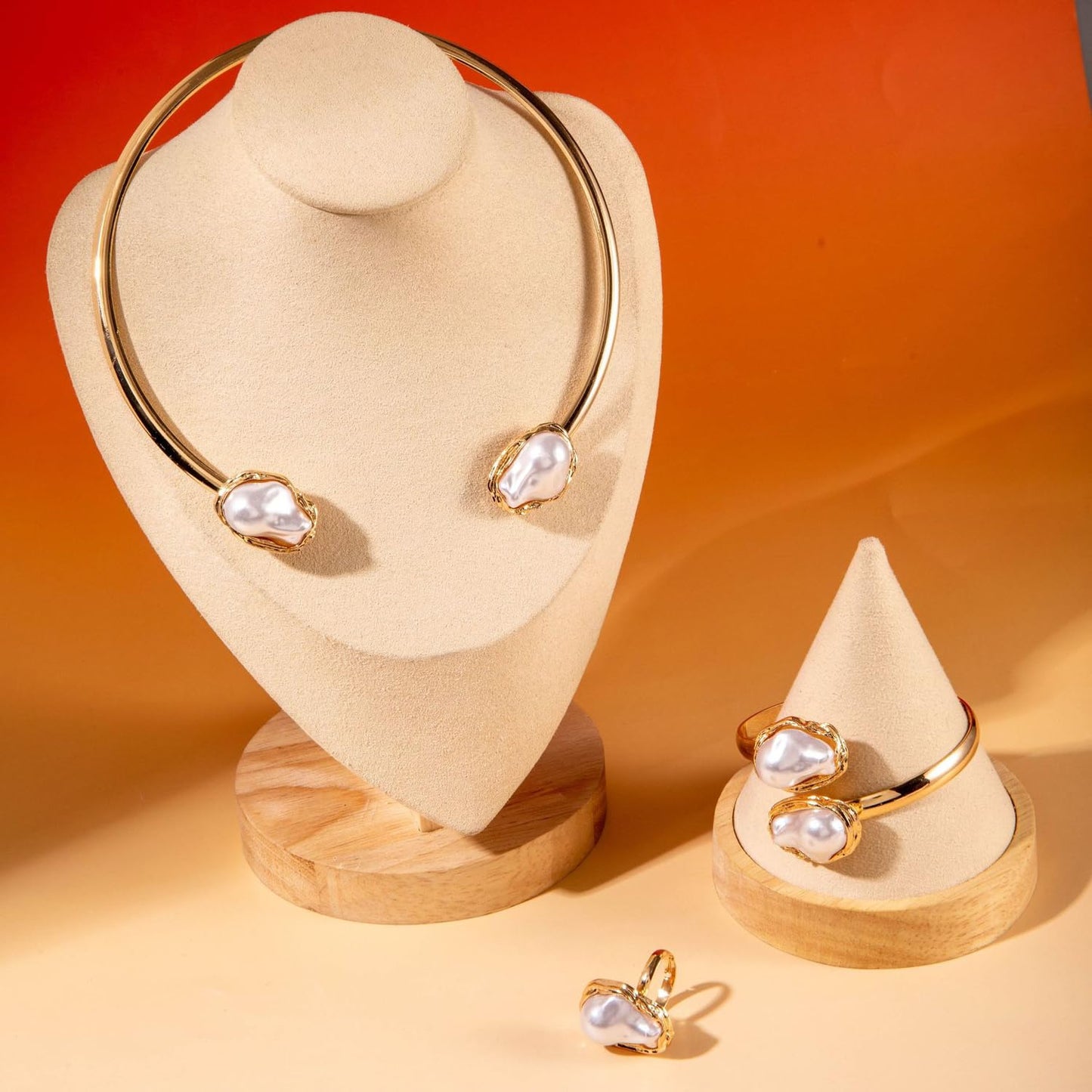 Shining Diva Fashion Latest Stylish Design Fancy Bracelet Ring Necklace Jewellery Set for Women (16556s)