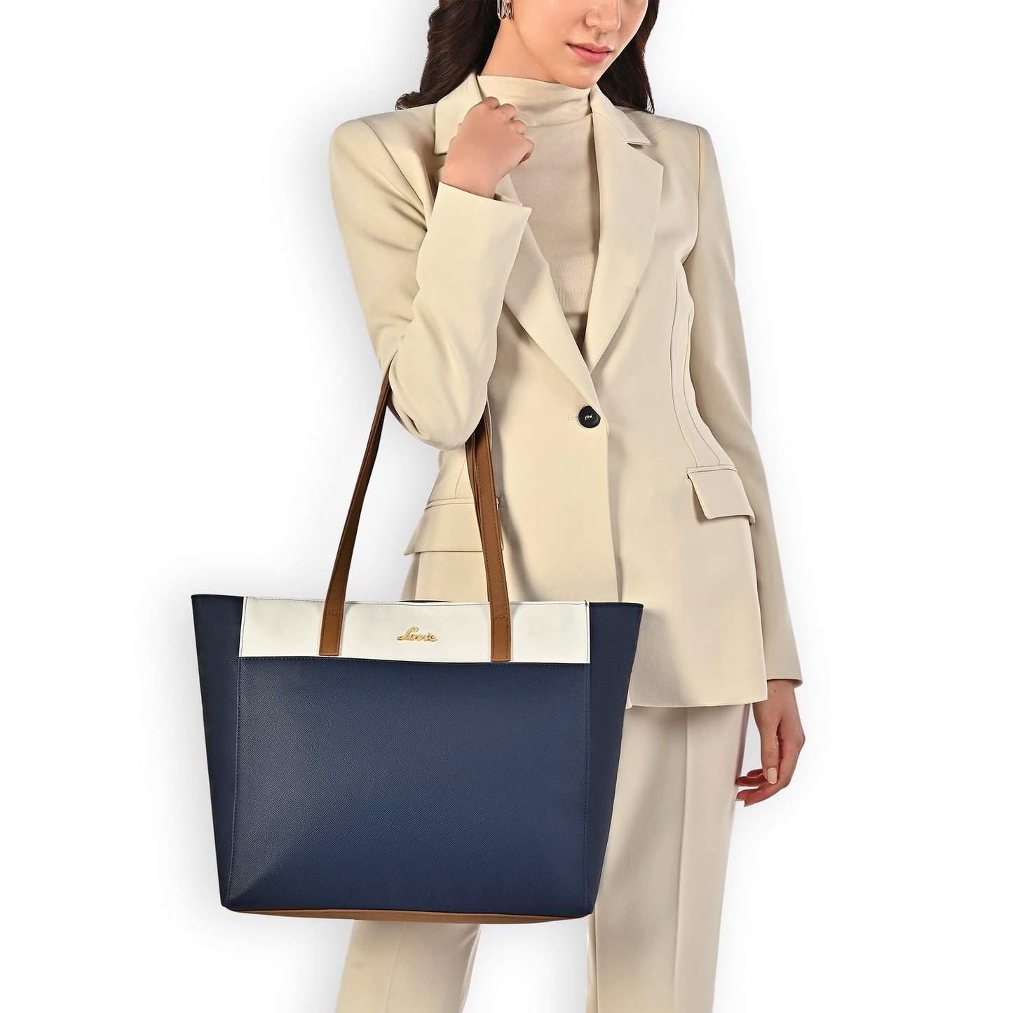 Lavie Women's Eliana Colourblock Tote Bag for Women | Tote Handbag for Work | Ladies purse | Stylish Shoulder Bag | Gift for Women