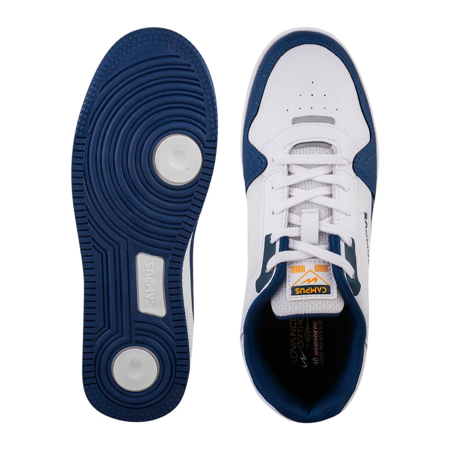 Campus Men's OG-08 WHT/MOD.BLU Sneakers - 6UK/India OG-08, White