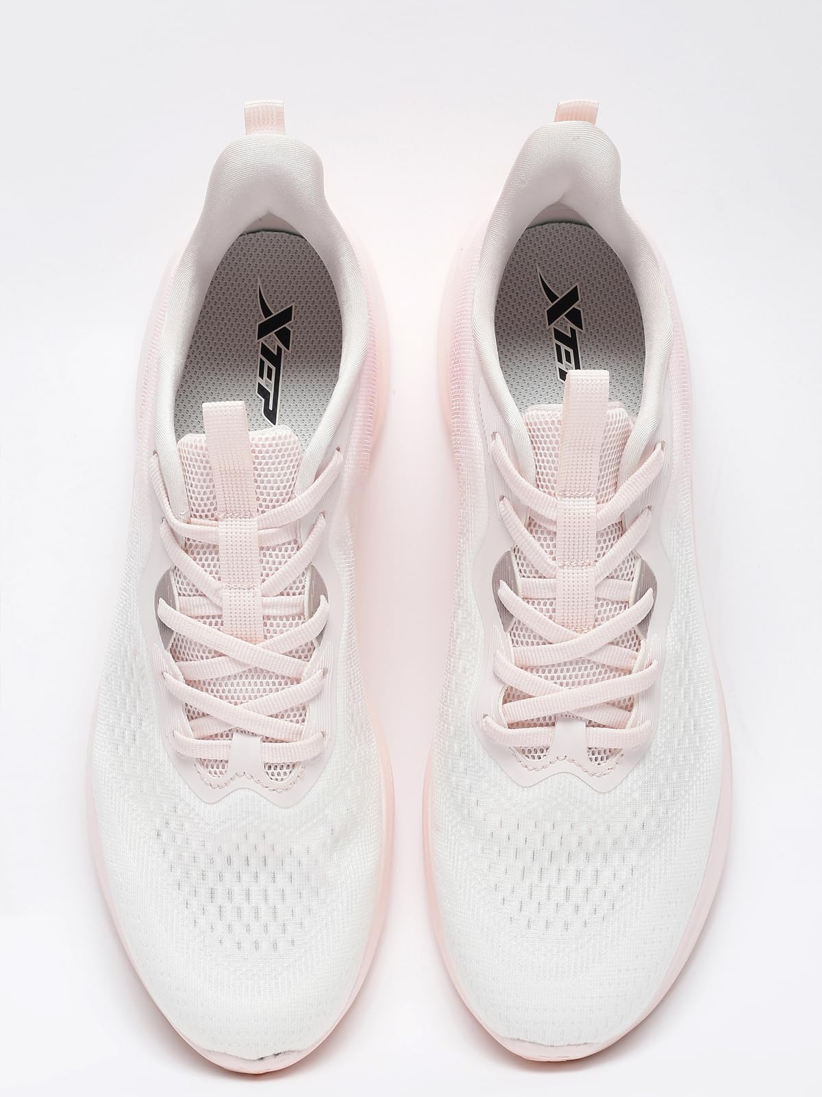 XTEP Pure Pink Canvas White Running Shoes for Women Euro 40