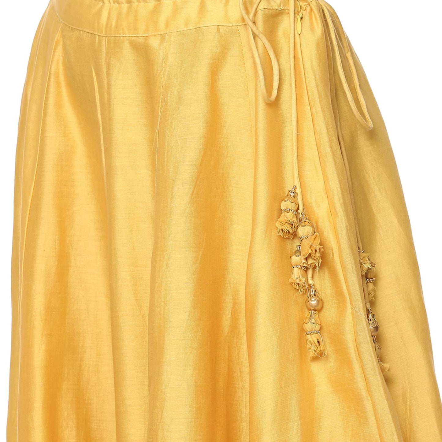 BIBA WOMEN EMBROIDERY FLARED SALWAR KURTA DUPATTA(SKD6463_YELLOW_36)