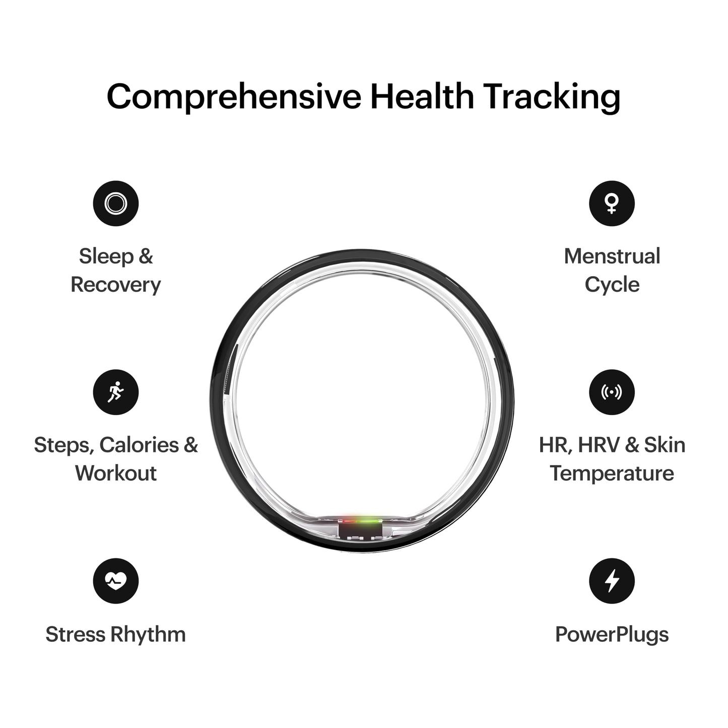 ULTRAHUMAN Ring AIR-Smart Ring Activity Tracker, Size First Sizing Kit,Sleep Tracker,Smart Ring for Men/Women,Fitness Tracker (Aster Black, 12)