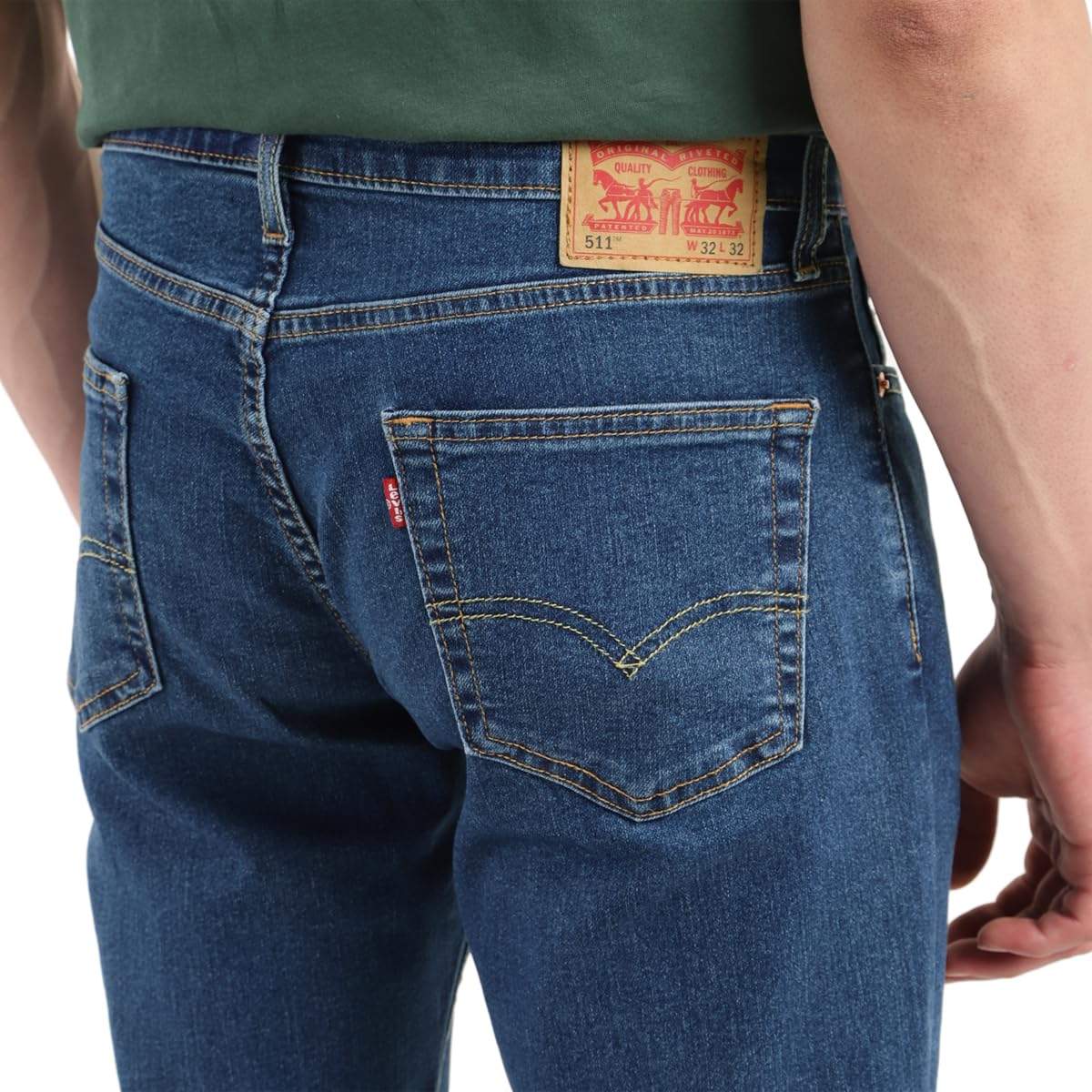 Levi's Men's 511 Slim Fit Mid Rise Stretchable Jeans Blue
