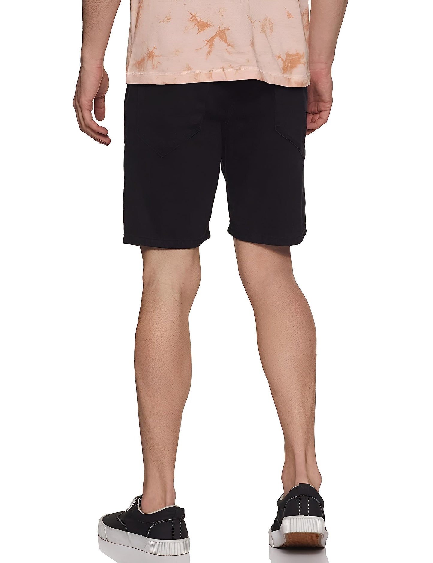Ben Martin Men's Regular Fit Stretchable Black Denim Shorts Size 36