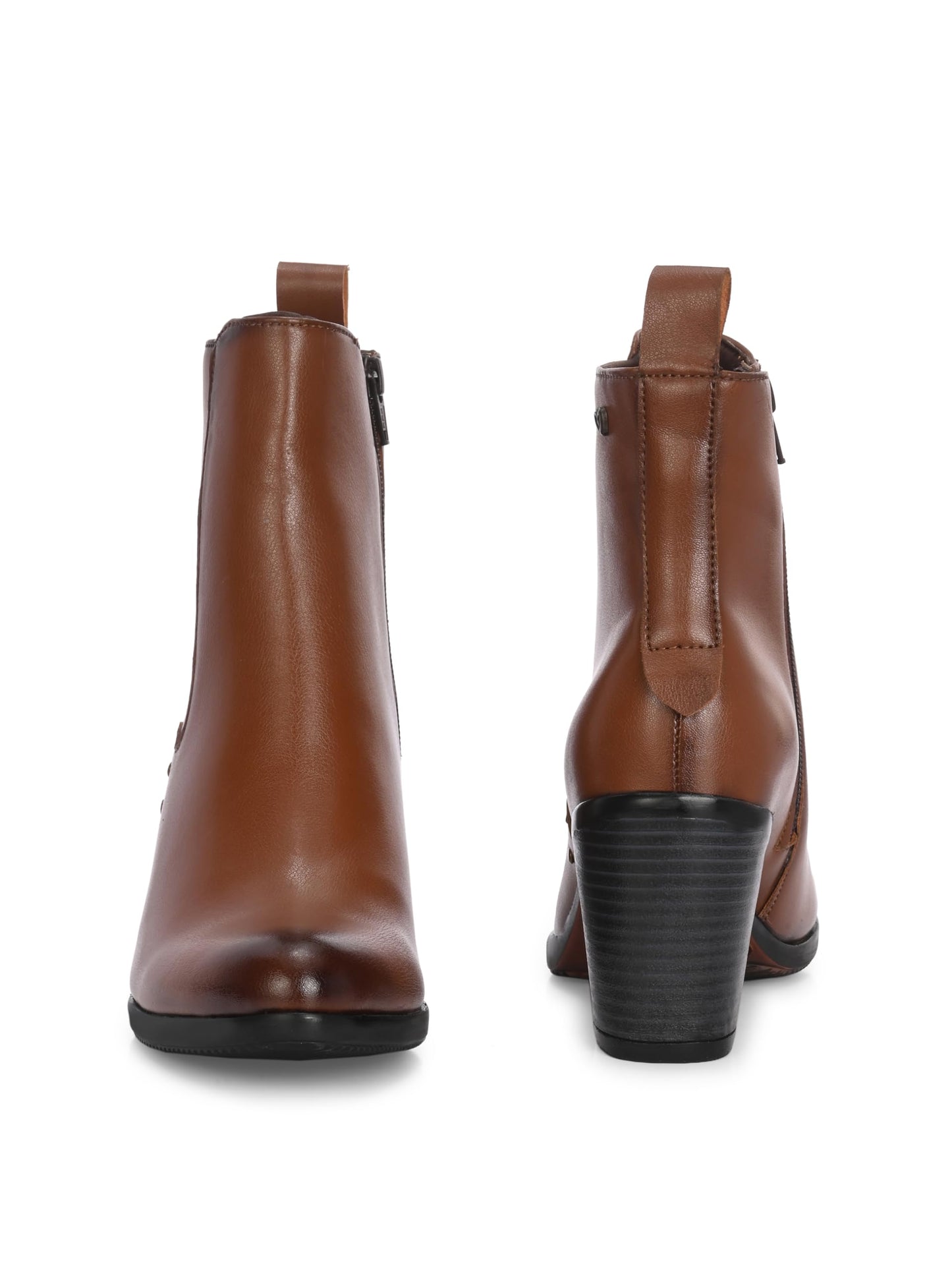 Delize Tan Women high heel ankle boots 67320-41