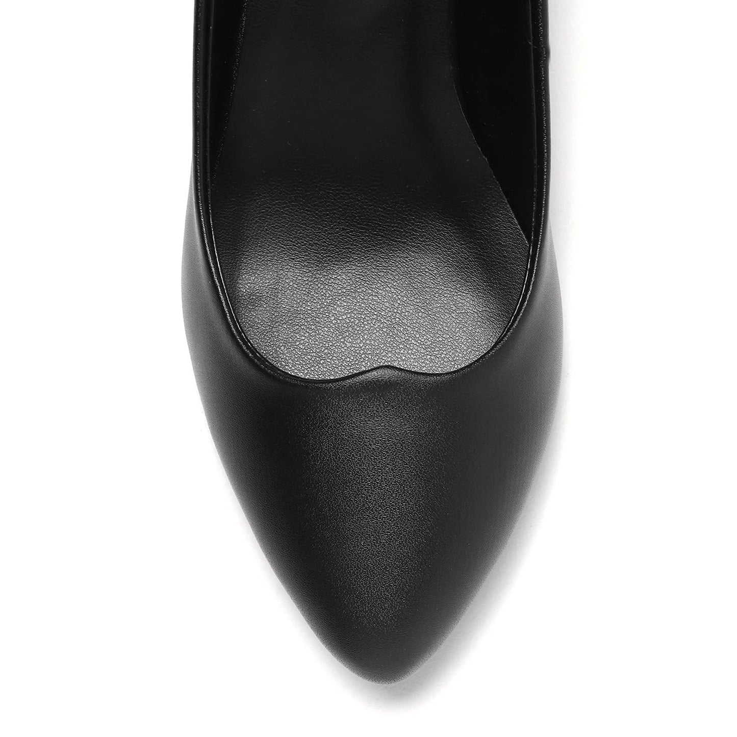 Marc Loire Women's Black Block Heel Pump Shoes Pointy Toe Stilettos, 6 UK