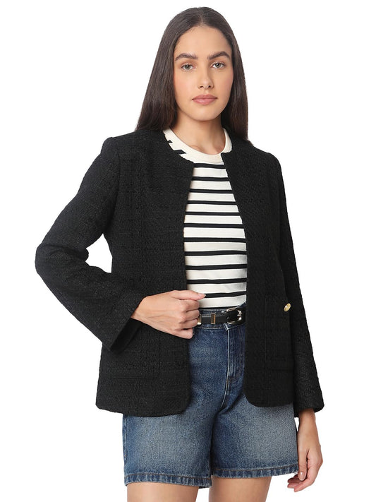 VERO MODA Womens Regular Fit Black Blazer