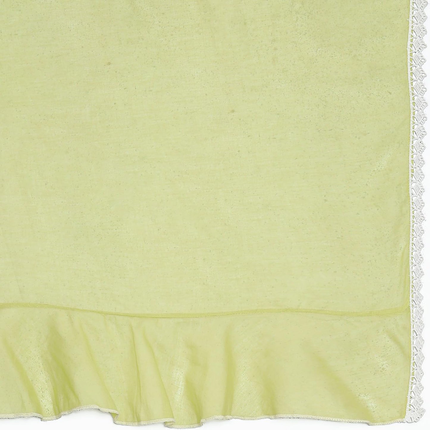 BIBA Girls PRINTED GATHERED KID(KWWHITE BLOOMS5767_GREEN_9)