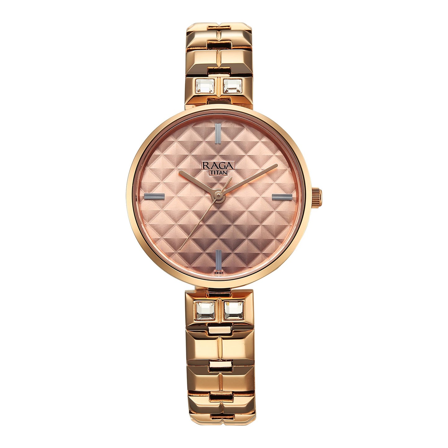 Titan Raga Contempore Quartz Rose Gold Round Dial Men's Watch | Brass Solid Link Strap Material | Watches for Man | Watches for Men Analog - 2775WM01F