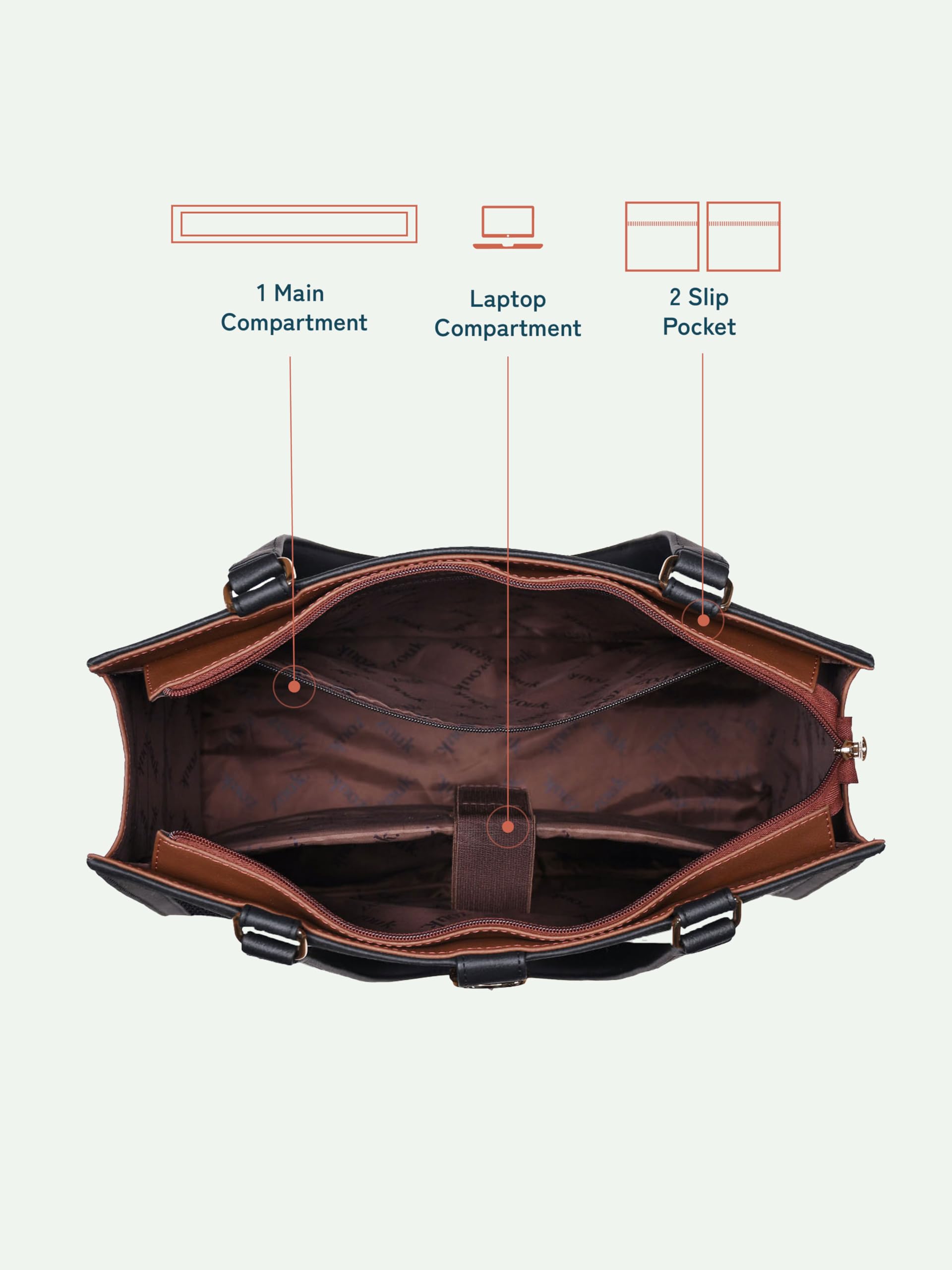 KOROKU COMPARTMENT BAG ビジネスバッグ Buy ZOUK Black Executive Laptop Bag for Men | Vegan Leather Office