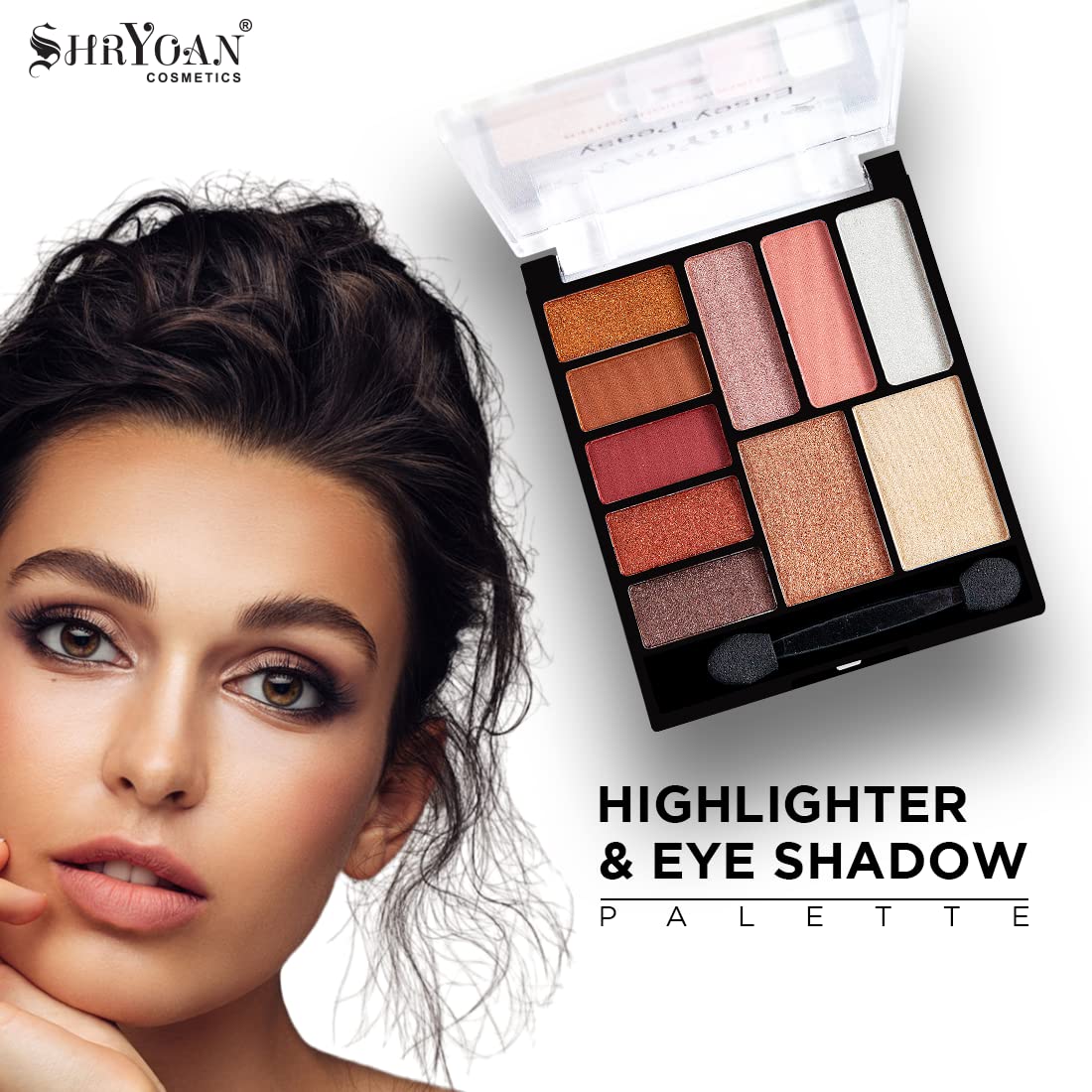 Shryoan Easey-Peasy Eyeshadow and Highlighter Palette | Long Lasting Multi-Colored Palette | Paraben-Free (16.0 gram) (Shade 2)