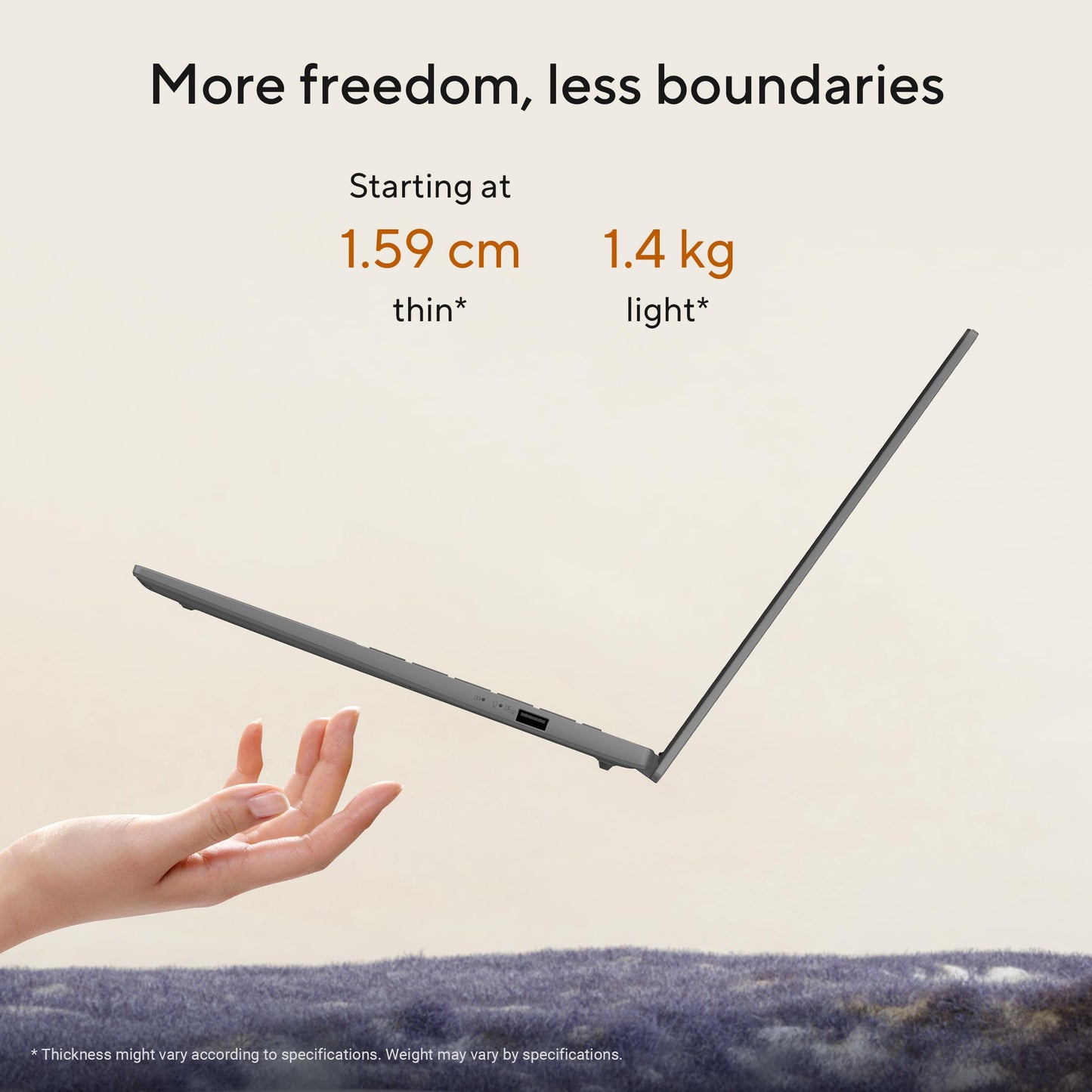 ASUS Vivobook S14,Smartchoice,AMD Ryzen AI 7 350,16GB RAM,1TB SSD,OLED,14",Windows 11, Office24,M365 Basic (1Yr)*, Matte Gray,1.4Kg, M3407KA-SF049WS,50 Tops,Metallic Design,Next-Gen AI Laptop,Copilot+