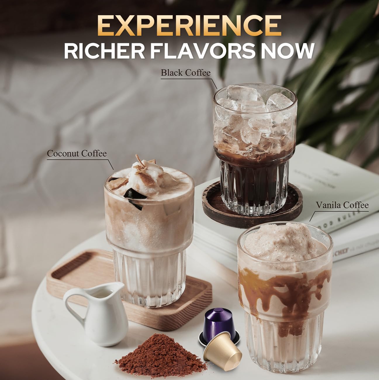 COSTAR 2-in-1 Espresso Machine for Capsules & Coffee Powder, 20 Bar Capsules Coffee Machine, Coffee Maker Machine for Home W/NS Original Capsules, Fast Heating System, Simple Touch Operation, 1450W