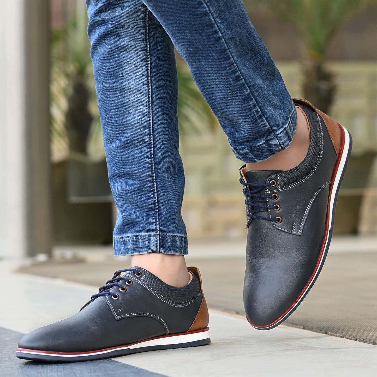 Centrino Men's 6019 Navy Sneakers_6 UK (6019-04)