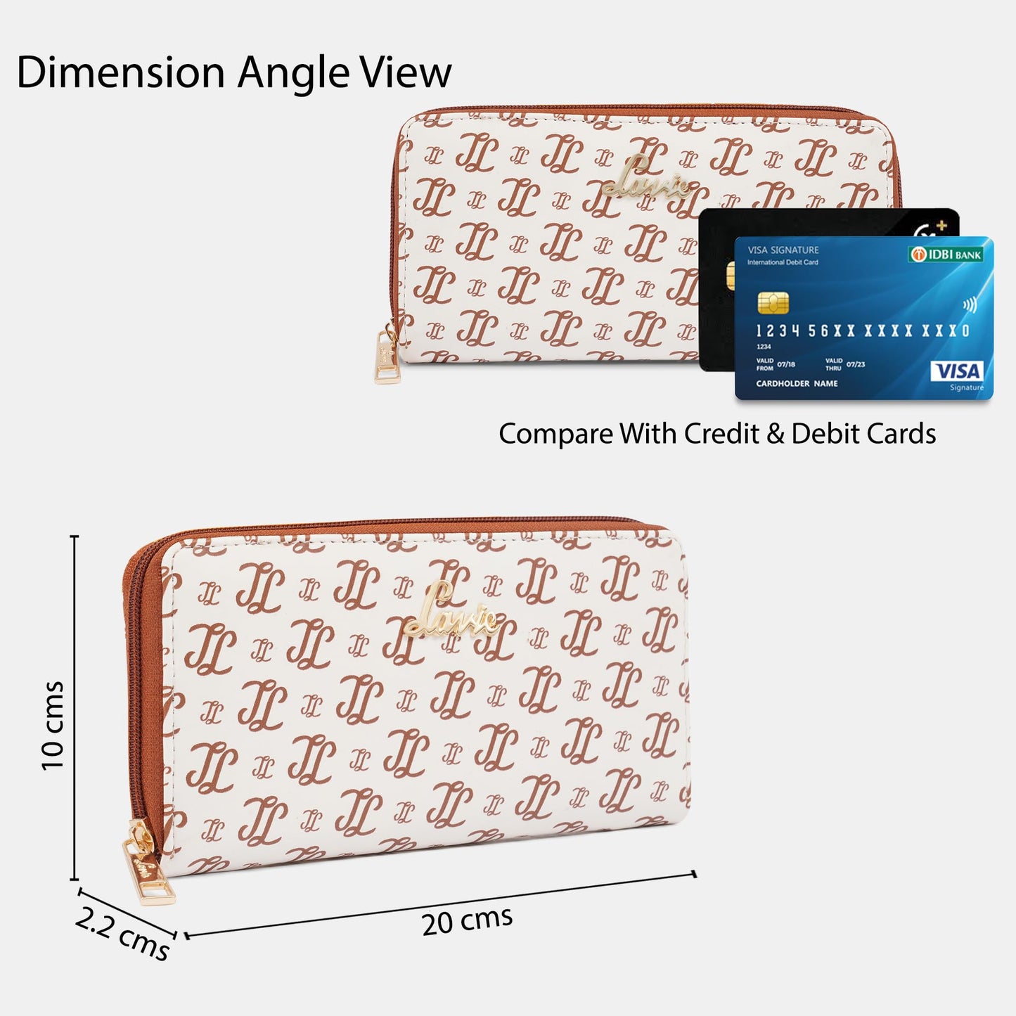 Lavie Women's Sacy Monogram LL Print Large Zip around Wallet | Ladies Purse Handbags