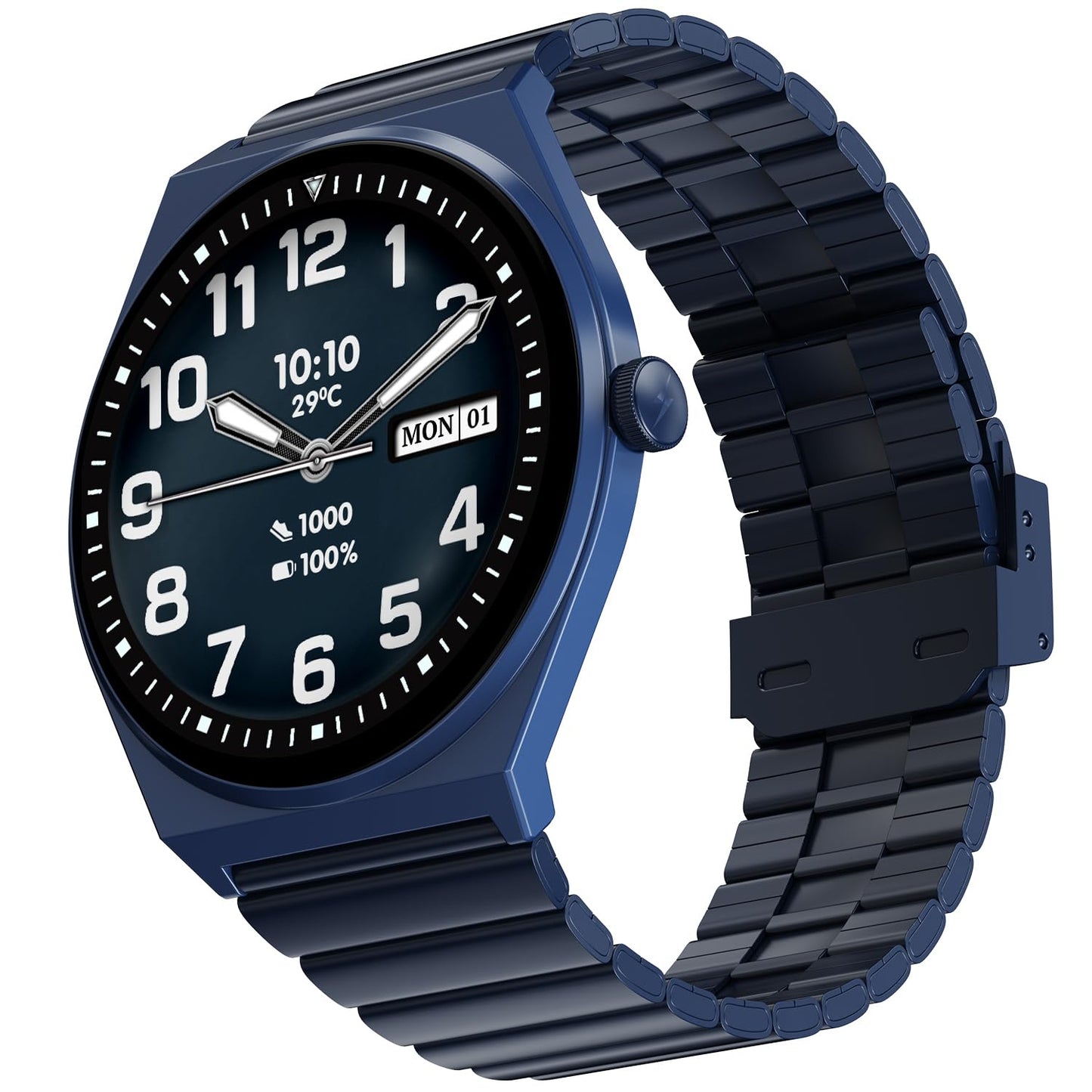 Fire-Boltt Phoenix Nova Smartwatch 1.43” Slim Super AMOLED Display 466x466 Pixel Always-On Display Bluetooth Calling, Health Tracker for Men & Women Midnight Sapphire