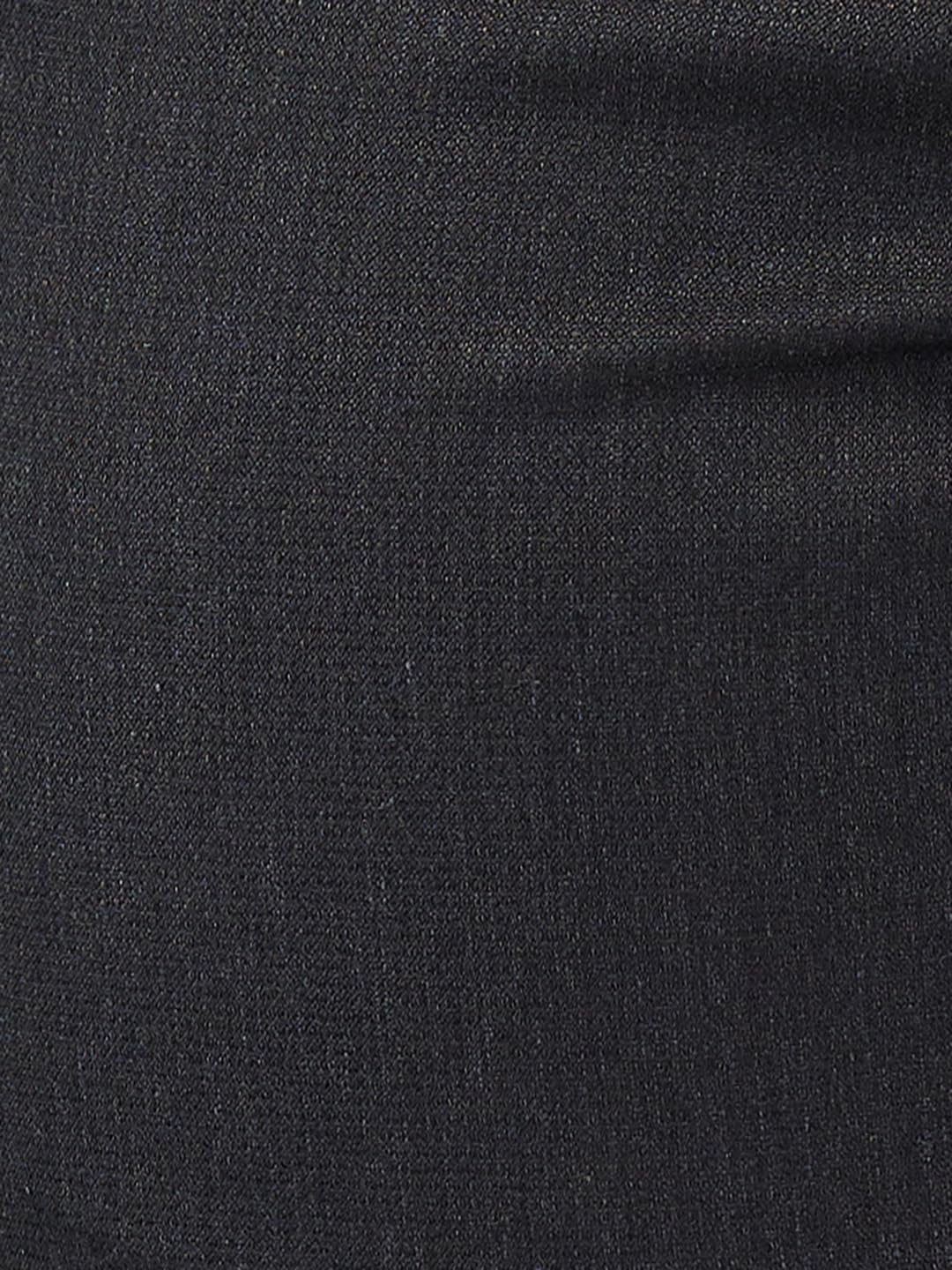 Raymond Men Slim Fit Structure Pattern Poly Viscose Blend Flat Front Formal Trouser (Size: 38)-RMTS05520-G7 Dark Grey