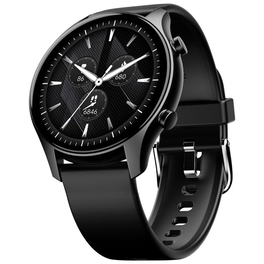 boAt Lunar Connect Plus Smart Watch with 1.43" AMOLED Display, 2.5D Display, Advanced Bluetooth Calling 100+, Always on Display, 100+ Watch Faces,Voice Assistant,IP68, HR & SpO2(Active Black)