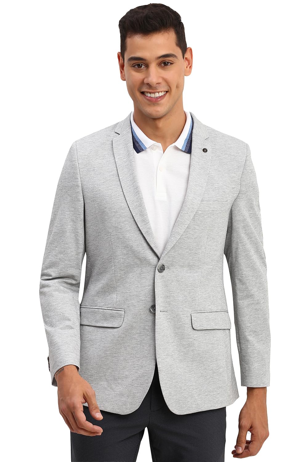 Allen Solly Men's Blazer (ASBZMUJFS25086_Grey