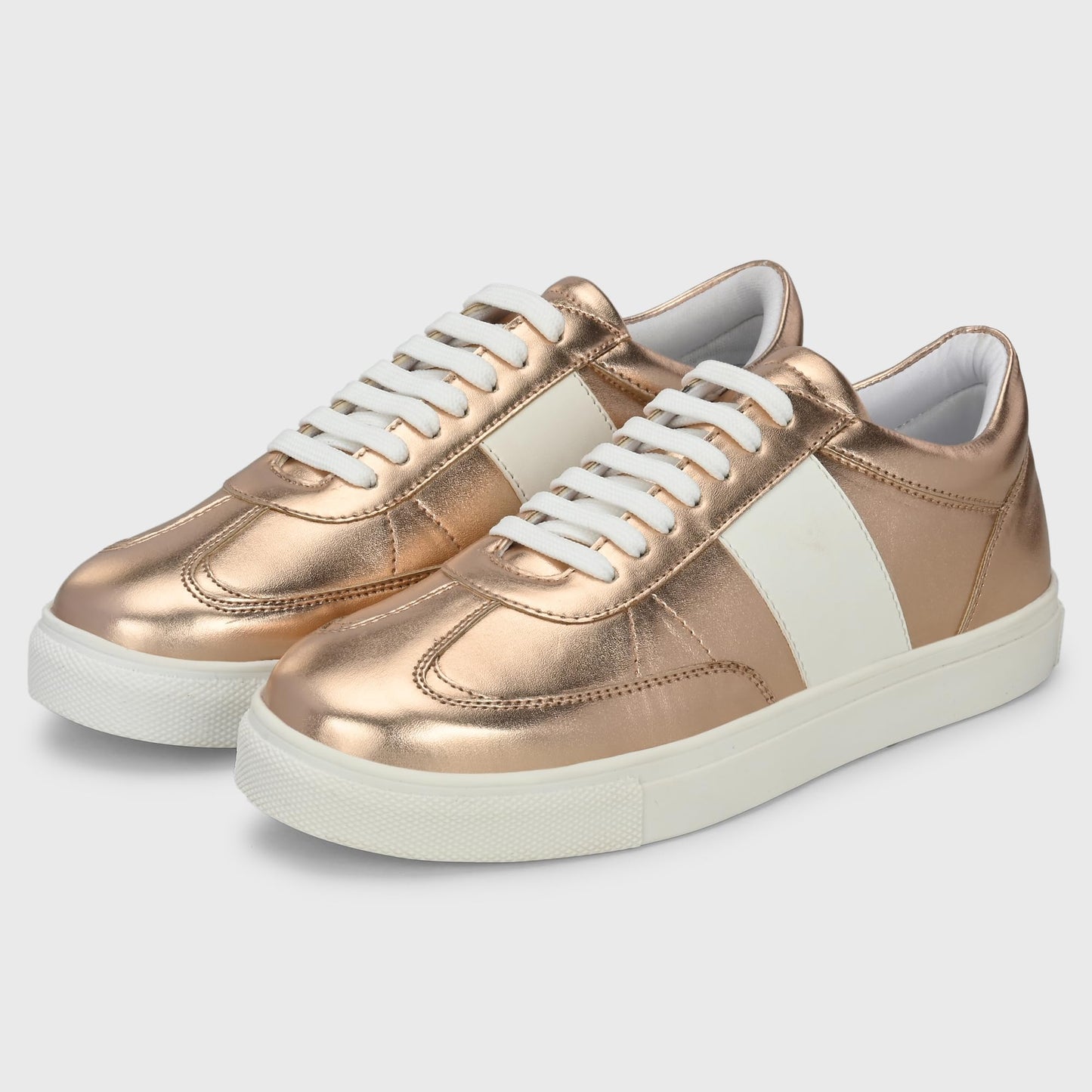 Centrino Women Casual Sneaker | Ultra Soft Cushion | Trendy & Lightweight Design | Low Top Flat Sole | Colorblock Sneakers | White Sneakers Girl Shoes 7616-19