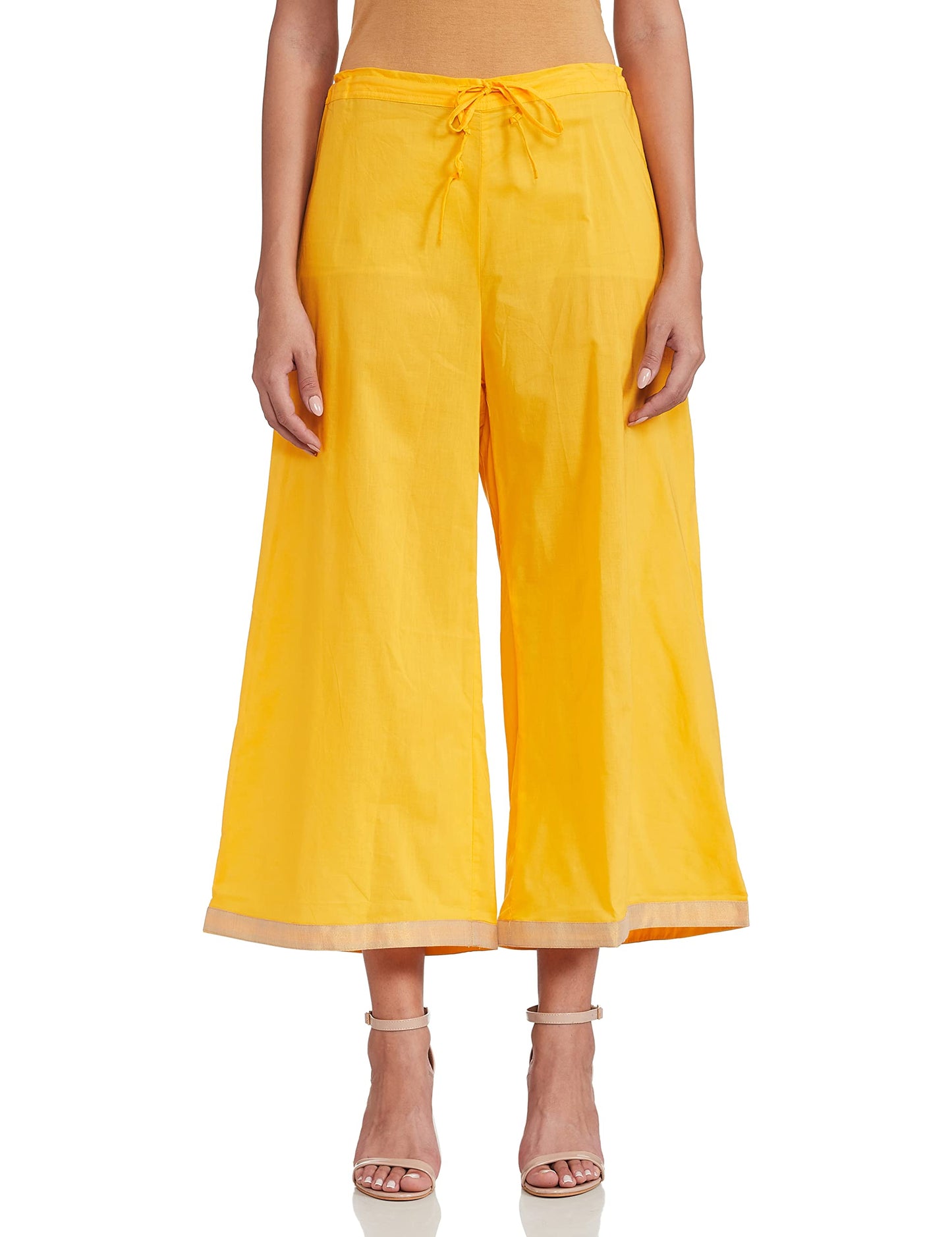 BIBA Women's synthetic a line Salwar Suit Set (SKD673942_ Ochre_ 2XL (42))