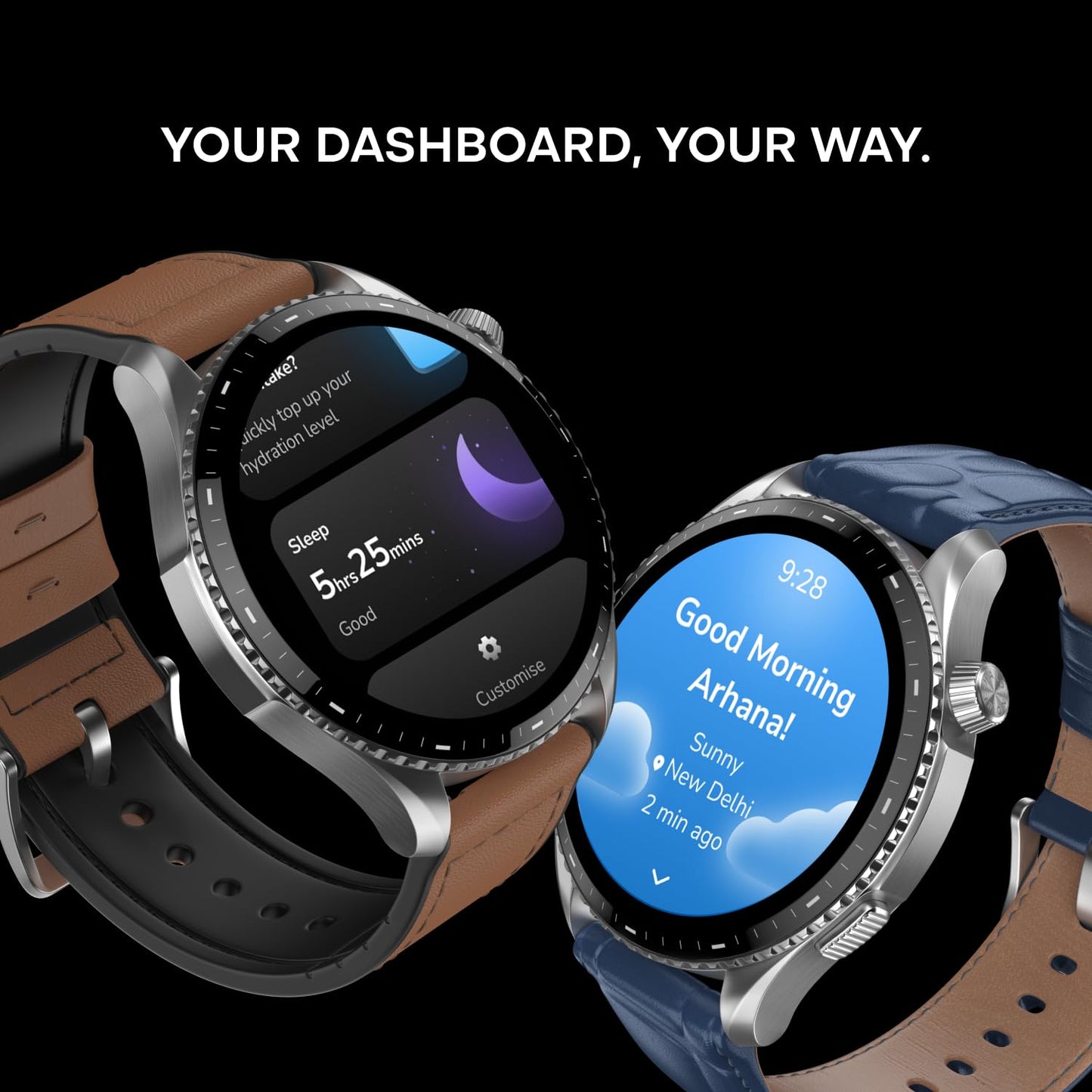 Noise Newly Launched Halo 3 Smart Watch with 1.43” AMOLED Display, 1000 NITS Brightness, Premium Metal Design, Powered by AI Pro, AI Transcription, Morning Briefs, 7-Day Battery (Vintage Blue)