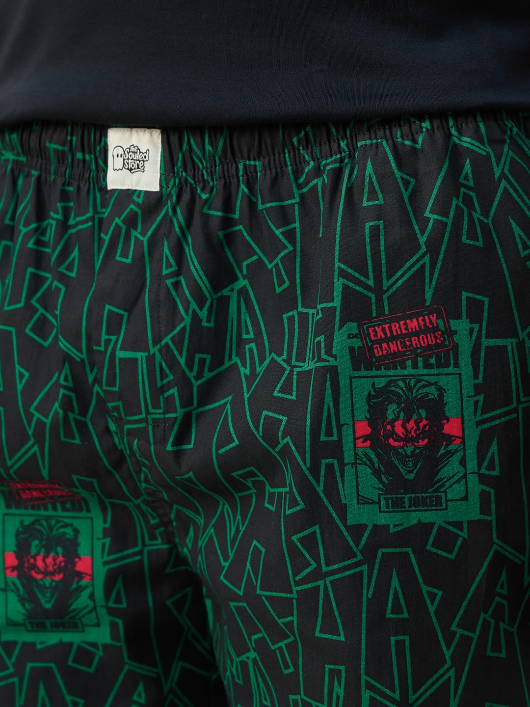 The Souled Store DC Comics: The Joke Men and Boys Elastic Waistband All Over Printed Cotton Relaxed Fit Lightweight All-Season Lounge Pyjamas