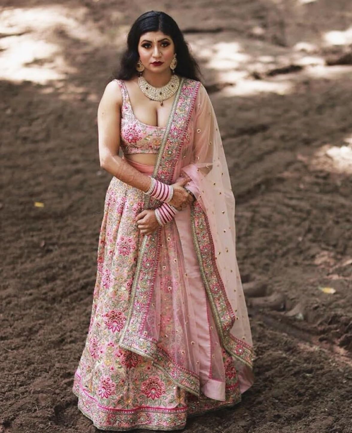 AG Clothing Women's Silk Semi Stitched Lehenga Choli With Dupatta | Heavy Embroidery Pattern | Traditional, Wedding, Ethnic Wear Lehenga (ZC-NeoTraditionali-7108-Pink)