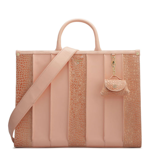 Da Milano Women's Leather Book Tote - Pink