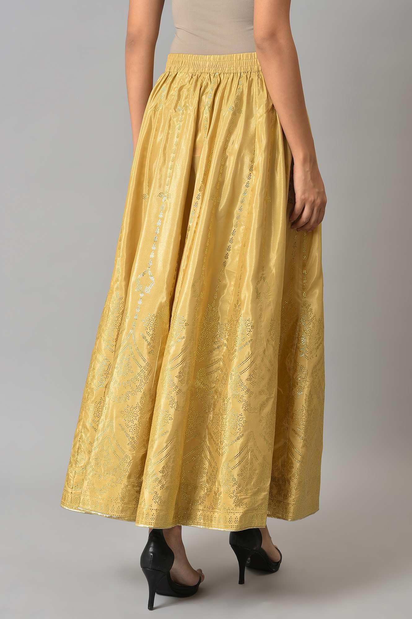 W Shantung Strechable Skirts for Women | Shantung Skirts for Women | W for Woman