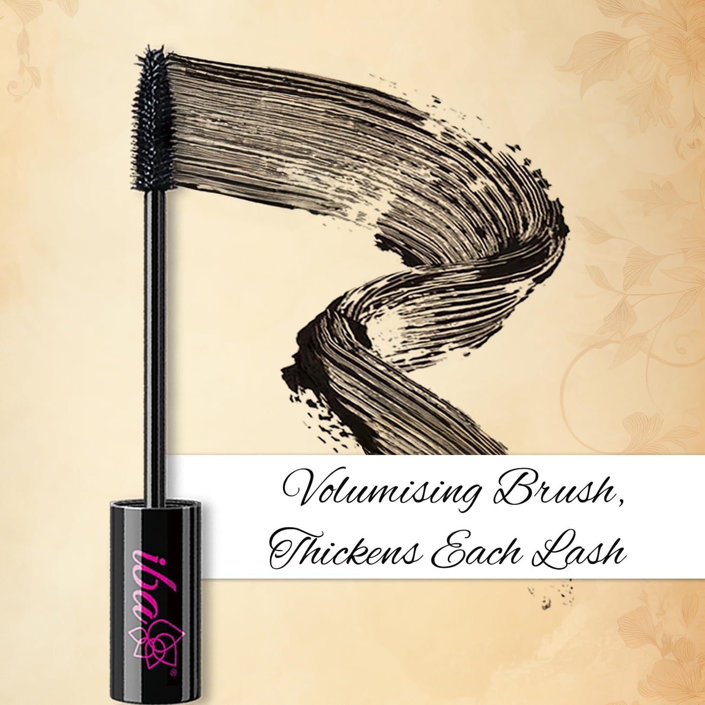Iba Black N Bold 24 Hr Hd Mascara, Black, 8 ml | Waterproof, Lengthening, Curling, Volumising | 100% Vegan & Cruelty Free
