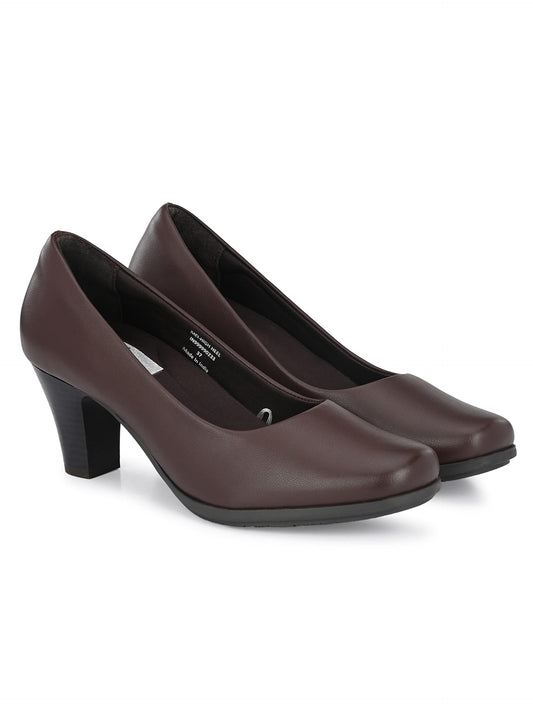 Delize Black women heeled ballerinas 64060 (Brown, UK Footwear Size System, Adult, Women, Numeric, Medium, 9)