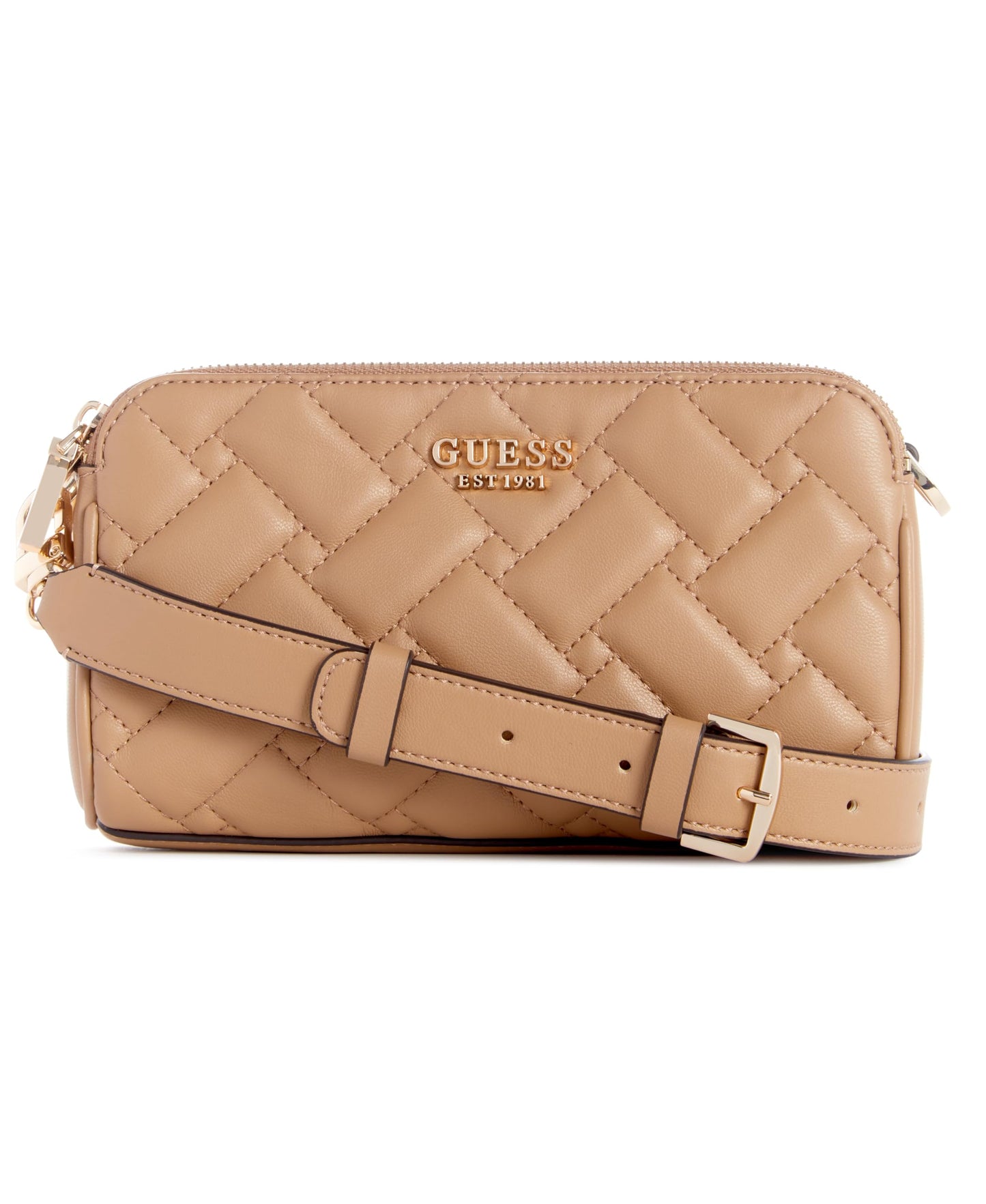 GUESS Womens ALANNA Crossbody Bag, Beige, One Size, Contemporary